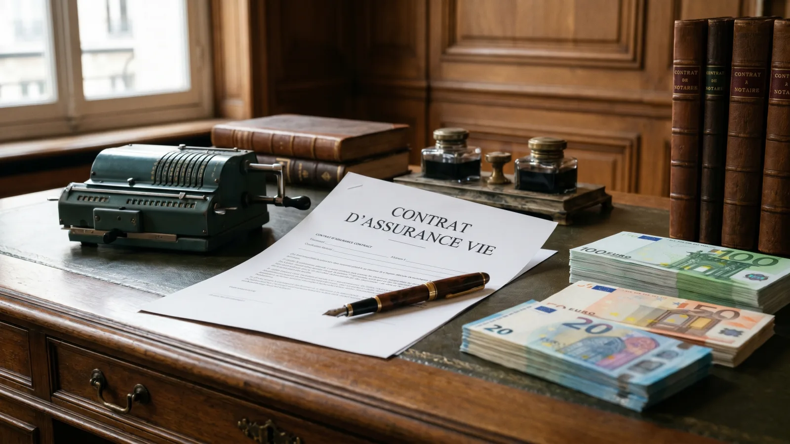 Contrat d'assurance vie et clause bénéficiaire sur un bureau