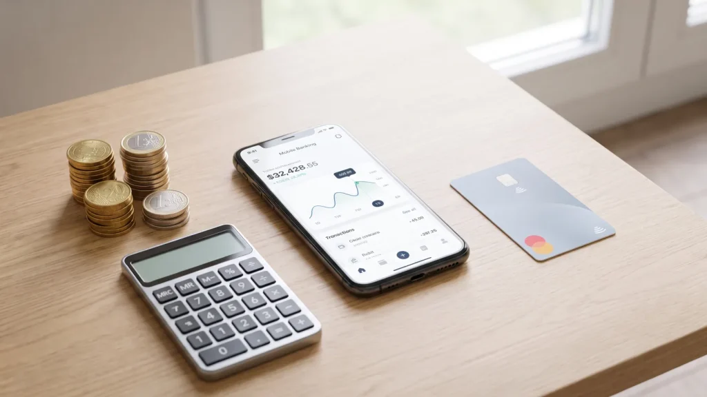 Banque en ligne : gestion du compte et des frais sur mobile